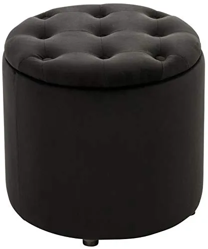 CLP Sitzhocker Pantin Samt - Bürostuhl mit Stauraum, ideal als bequeme Sitzgelegenheit oder Fußablage. Pflegeleichter Bezug und abnehmbarer Deckel für praktischen Stauraum. Erhältlich in 8 Farben.