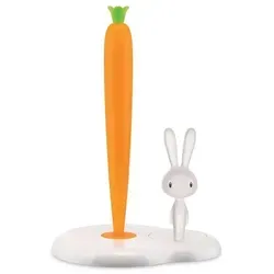 Alessi ASG42 Küchenrollenhalter Bunny & Carrot, 34cm in weiß von Alessi