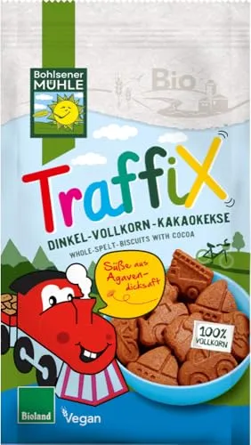 TraffiX Dinkel-Vollkorn-Kakaokekse 2 x 125 g
