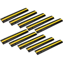 Pronomic Protector 1-100N Kabelbrücke - 10x 1-Kanal Überfahrschutz - Kabelrampe aus robustem Kunststoff, belastbar bis 7,5 t, ideal für Veranstaltungen. Perfekt für den Außeneinsatz mit 1 Kanal für sichere Kabelverlegung.