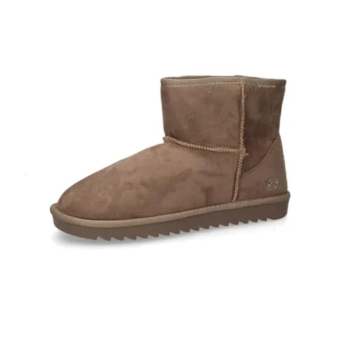 DOCKERS BY GERLI Winterboots Damen beige 42 - Wanderschuhe mit warmem Kunstfellfutter, rutschhemmender Sohle und hohem Tragekomfort – ideal für kalte Wintertage!