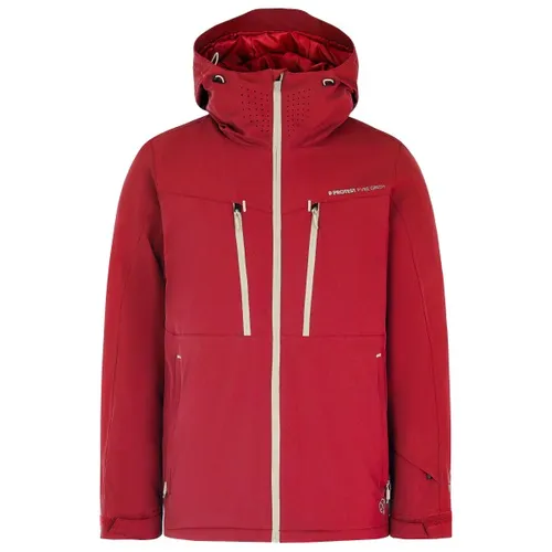 Protest Herren Skijacke PRTTIMOTHY Velvet Red, Größe S - Funktionsjacke aus recycelten Materialien mit 20K wasserabweisender Beschichtung und helmtauglicher Kapuze – ideal für umweltbewusste Wintersportler.