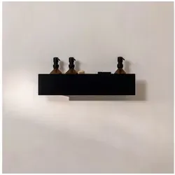 Metallbude Duschablage SHEA aus Aluminium, ohne Bohren, Badorganizer, Duschzubehör, Duschregal schwarz 50 cm x 11 cm x 8.5 cm