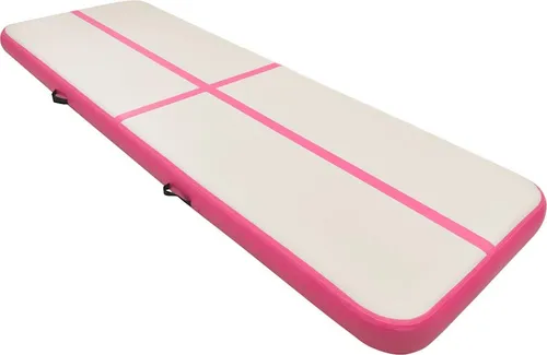 vidaXL Aufblasbare Gymnastikmatte mit Pumpe 500x100x20 cm PVC Rosa