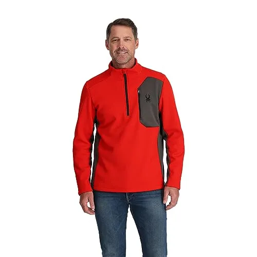 Spyder Bandit Half Zip Herrenpullover, Volcano, XXL von Spyder