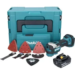 Makita DTM 52 G1JX4 Akku Multifunktionswerkzeug 18 V - Multifunktionswerkzeug mit bürstenlosem Motor und 6,0 Ah Akku, ideal für präzise Arbeiten in Heimwerk und Profi-Bereich.