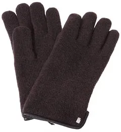Roeckl Wollhandschuhe mit Lederpaspel in braun von Roeckl Mode