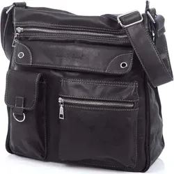 Jennifer Jones Damenhandtasche, erweiterbar, viele Taschen, weiches Kunstleder in Wildlederoptik, Schwarz - Schwarz