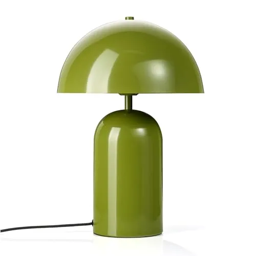 draadwerk® Tischlampe Pilz – Moderne Retro-Schreibtischleuchte aus Metall in Grün - Stilvolle Tischlampe im ikonischen Pilz-Design, ideal für Schreibtische oder Nachttische. Robust und pflegeleicht mit blendfreiem Licht für eine gemütliche Atmosphäre.
