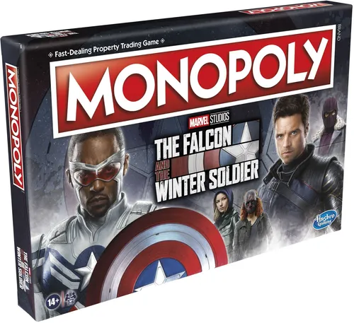 Monopoly Marvel Studios The Falcon and The Winter Soldier Edition - Brettspiel für 2-6 Spieler ab 14 Jahren, mit 6 einzigartigen Marvel-Figuren und spannenden Events