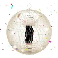 Relaxdays Discokugel Ø 25 cm Beige - Erzeuge mit der 25 cm großen Discokugel ein einzigartiges Party-Feeling! Ideal für Geburtstagsfeiern oder Mottopartys, sorgt sie für beeindruckende Lichtspiele. Einfach an der Decke montierbar und ein echter Hingucker in jedem Raum.