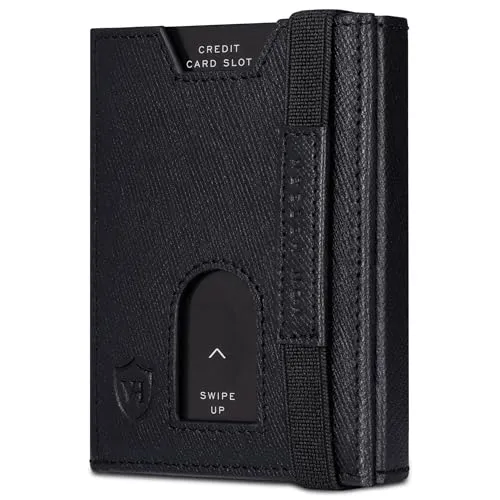 VON HEESEN Slim Wallet mit XL Münzfach & RFID-Schutz