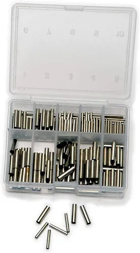 Klemmhülsen Sortimentsbox von Behr mit 210 Stück sortiert von 1-3mm aus Messing