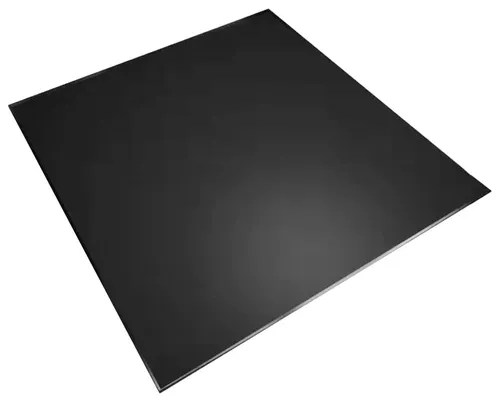 Hanseatic Bodenschutzplatte für Kaminöfen Heathus Quadrat 110 S, schwarz - Quadratische Bodenschutzplatte aus geschliffenem Glas (110 cm x 110 cm x 8 mm) für sicheren Einsatz unter Kaminöfen, sorgt für einen eleganten Look und schützt Ihren Boden.