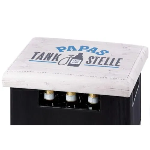 GILDE Polsterauflage 'Papa`s Tankstelle' beige in weiß von GILDE