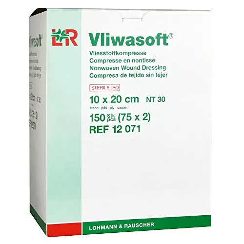 Vliwasoft Vlieskompressen Steril 10x20 cm von Lohmann & Rauscher