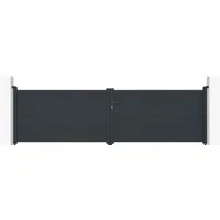 Produktbild Casanoov Doppelflügeltor Eiger 400x115cm Grau – Aluminium