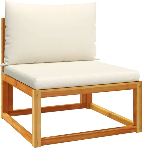 vidaXL Gartensessel ohne Armlehnen mit Kissen aus Akazienholz