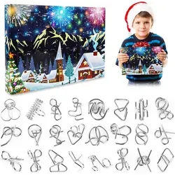 24-teiliger Puzzle Adventskalender – Knobelspiele für die ganze Familie - Entdecken Sie 24 spannende Knobelspiele im Adventskalender für Jugendliche und Erwachsene ab 13 Jahren. Ideal als Weihnachtsgeschenk für Rätsel-Fans!