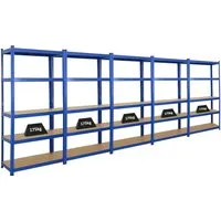 PROREGAL Mega Deal 5X Schwerlastregal Ragnar 180x90x40cm - Lagerregale mit 175kg Fachlast pro Ebene, ideal für Garagen und Werkstätten. Robuste Stahlkonstruktion und einfacher Aufbau in nur 20 Minuten!