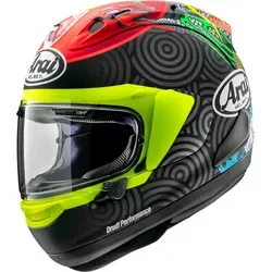 Arai RX-7V Evo Tatsuki Integralhelm - Schwarz/Rot/Gelb - S - Premium Motorradhelm mit PB-SNC2 Außenschale und variablem Achsensystem für höchste Sicherheit und Komfort. Ideal für anspruchsvolle Fahrer.