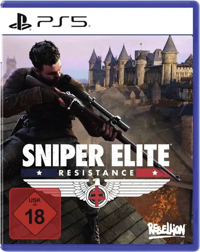 Sniper Elite 6 Resistance - PS5 [EU Version] - Konsolen-Spiel mit einzigartigen Scharfschützenmechanismen und Koop-Modus für packende Multiplayer-Action im besetzten Frankreich.