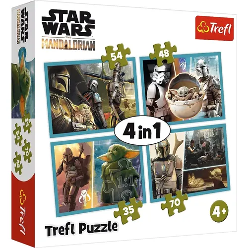 Puzzle Trefl 4 in 1 Star Wars Mandalorian 35- 48- 54 - 70 Teile