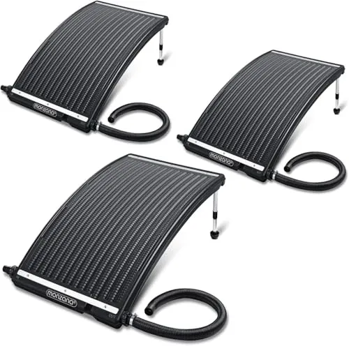 Monzana® Sonnenkollektor Pool 3X - Effiziente Solarheizung für Ihr Schwimmbecken - POOLHEIZUNG: Verlängern Sie Ihre Badesaison mit der leistungsstarken Solarheizung von Monzana. Mit 10.000 L/h und UV-beständigem Material ideal für Aufstellpools und Salzwasser.