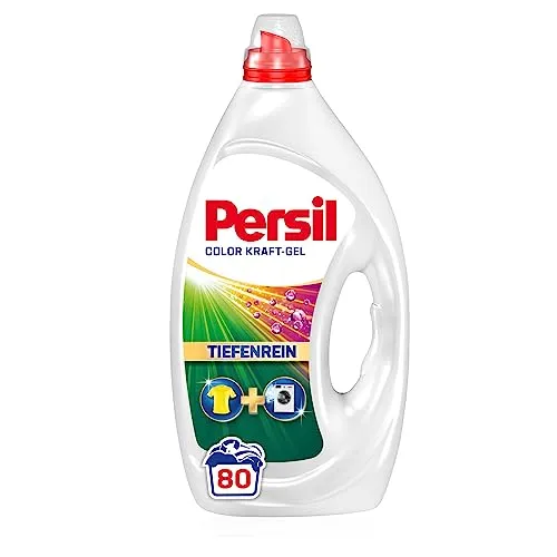 Persil Color Kraft-Gel (80 Waschladungen) - Waschmittel für hygienische Frische und leuchtende Farben, wirksam ab 20 °C dank Tiefenrein Technologie – nachhaltig mit über 92% biologisch abbaubaren Inhaltsstoffen.