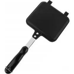 MODFU Universalpfannen Sandwichmaker, Doppelseitiger Sandwichgrill, Sandwich Toaster beidseitig, Sandwichmaker mit Antihaftbeschichtung, Modell 1 - Schwarz