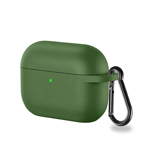 CoverKingz Hülle kompatibel mit AirPods Pro - Silikon Schutzhülle Cover - Case Tasche Oliv Grün