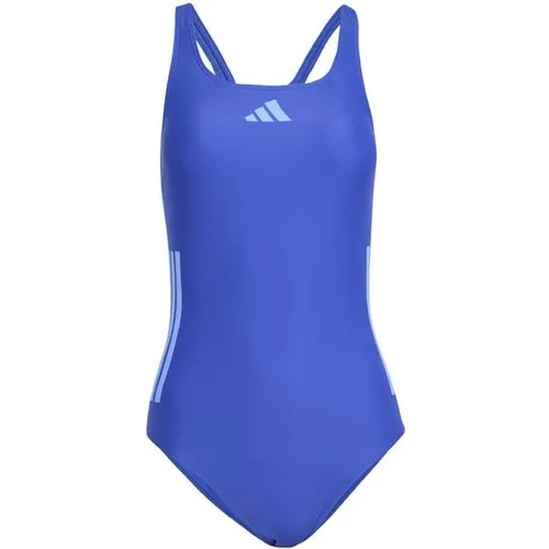 ADIDAS Damen Schwimmanzug 3-Streifen C-Back - Sportlicher Badeanzug für Pool und Meer, chlorbeständiges Material sorgt für lange Lebensdauer. Hergestellt aus recycelten Materialien, unterstützt nachhaltige Mode.