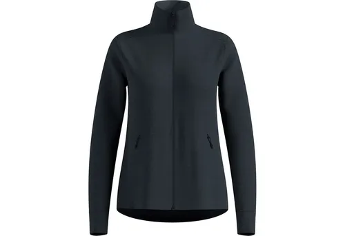 Odlo Grid Fleece Jacke black melange (60008) S - Damen Fleecejacke für Outdoor-Aktivitäten, aus recyceltem Grid-Fleece, bietet Wärme, Feuchtigkeitsregulierung und maximale Bewegungsfreiheit.