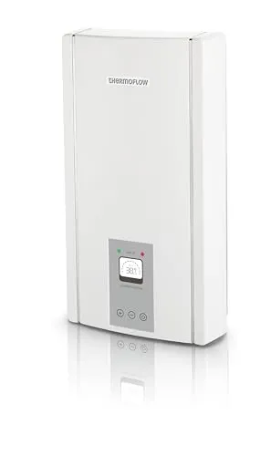 ELEX18 Durchlauferhitzer 18 kW - Elektronisch Warmwasserbereiter - Sonstige Heizsysteme: Effizienter 18 kW Durchlauferhitzer für Warmwasser bis 75 °C, ideal für Waschtisch und Badezimmer mit Energiesparmodus und einfacher Wandmontage.
