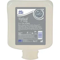 Deb Stoko Refresh Luxury 3-in-1 Hair & Body Duschcreme, Shampoo und Conditioner 6 x 1 l Kartusche