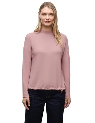 Street One Pullover in Rosa - Größe 40 - Hochwertiger Pullover aus 80% LENZING™ ECOVERO™ Viskose, mit Stehkragen und Tunnelzugsaum. Ideal für stilvolle Outfits und umweltbewusste Mode.