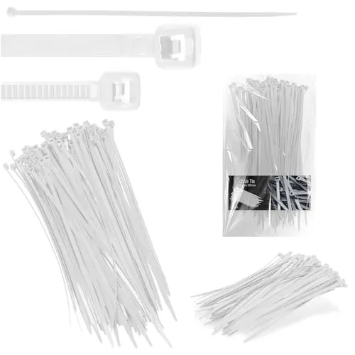 Kabelbinder (100x Kabelbinder 4,8 x 250 mm weiß)