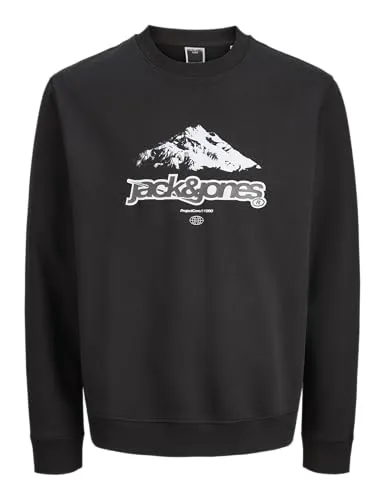 JACK & JONES Jcoflare Front Print Sweat Crew Neck - Stylisches Sweatshirt von Jack & Jones für Jugendliche. Lockerer Schnitt mit Rundhalsausschnitt, ideal für lässige Outfits und den täglichen Komfort.