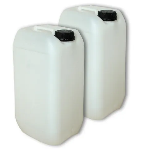 2er Pack 15 Liter Leerbehälter Plastikkanister naturfarben lebensmittelecht  D61