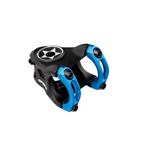 Spank - Split Vorbau 35 mm - Blau - Hochwertiger Vorbau für Mountainbikes, bietet optimale Stabilität und Kontrolle bei jedem Terrain.