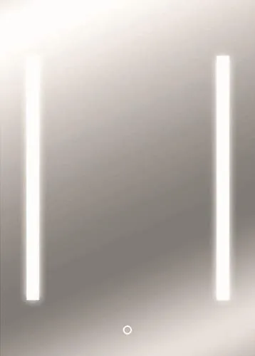 Kristallform Leuchtspiegel Sirius I – Eleganter Wandspiegel in silber von Kristallform.