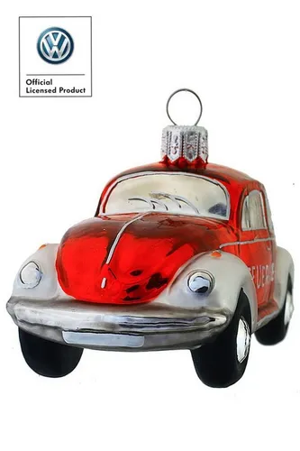 Hamburger Weihnachtskontor Christbaumschmuck VW Käfer Feuerwehr, Dekohänger - mundgeblasen - handdekoriert