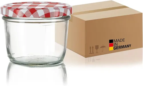BigDean 12x Marmeladengläser 125ml – Kleine Einmachgläser mit Deckel TO 66