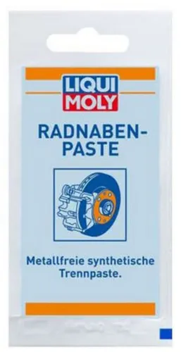 Liqui Moly Öl-Additiv Radnabenpaste, 0.01 l - Öl-Additive zur Vermeidung von Festschweißen und Rost an Radnaben, ideal für Alufelgen und Bremsanlagen mit hohem Temperaturbereich von -40 °C bis 1.400 °C.