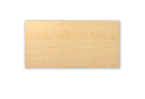 Bümö DIY Schreibtischplatte Rechteck 160x80 cm Ahorn – Robust und pflegeleicht - Hochwertige Schreibtischplatte aus stabilen Spanholzelementen, 120 kg belastbar. Ideal für DIY-Projekte, mit seidenmatter Oberfläche und abgerundeten Kanten für angenehme Nutzung.
