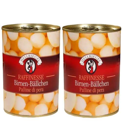 Hellriegel Birnenbällchen Sommerfrucht Spitzenklasse 425g 2er Pack