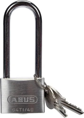 ABUS Vorhängeschloss Titalium 64TI/40HB63 - Hochsicherheitsverschluss mit hohem Bügel - Robustes ABUS Vorhängeschloss aus leichtem TITALIUM Aluminium. Ideal für Türen, Schränke und mehr. Mit hohem Bügel für flexible Anwendungen und hohem Sicherheitslevel 5.