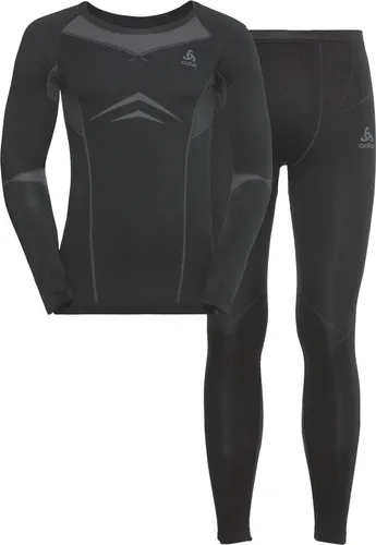 Odlo Set Long Fundamentals Performa - schwarz und grau - Größe S - Funktionsunterwäsche für Herren, ideal für Multisportaktivitäten, aus hochwertigem, elastischem Material für optimale Bewegungsfreiheit.