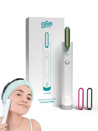 Glim Skin GLIM90 - Professionelles Kaltplasma-Kosmetikgerät - Mikrodermabrasion mit innovativer Kaltplasma-Technologie, die Unreinheiten reduziert und das Hautbild verbessert. Ideal für alle Hauttypen und einfach in die tägliche Pflege integrierbar.