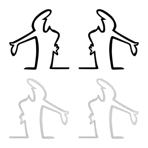 Produktbild Stück Auto Aufkleber Lustige, Car Sticker Funny, Wütender Mann Kratzer Erinnerung Autoaufkleber, Glastüraufkleber, Personalisierte Kreative Aufkleber, Reflektierend, Nachts Sichtbar, Schwarz 4